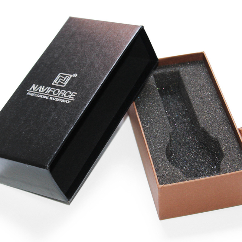 Custom Luxury Handmade Black Watch Box Printing Logo Cardboard Watch Boxes