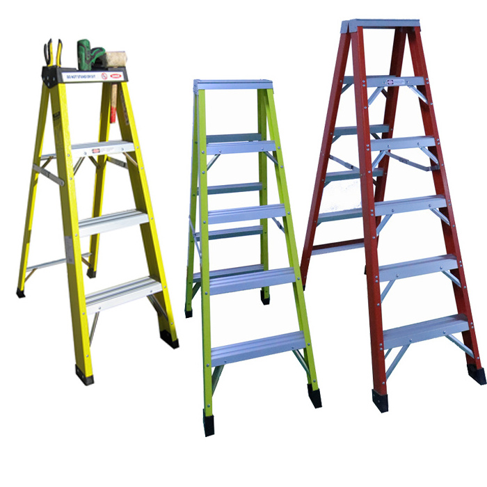 3m industrial narrow 3 4 5 6 7 step multi purpose folding fiberglass frp tripod platform step ladder with platform