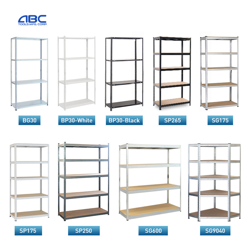 5 tiers galvanized racks steel bolt less storage mdf board  shelf for grocery store retail display