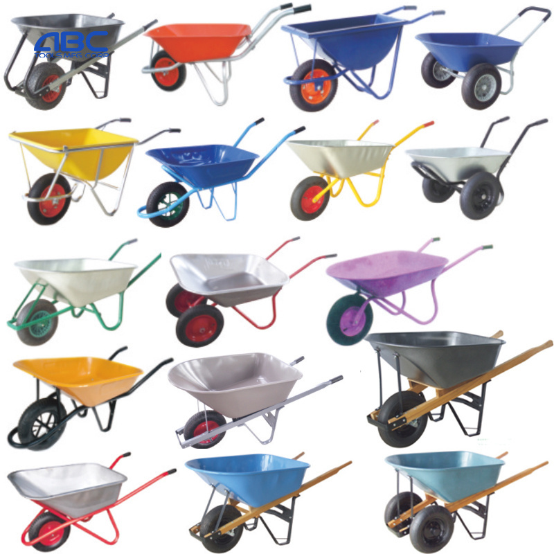 ABCTOOLS Big Load Capacity Mining/Construction/Building Metal Wheelbarrow