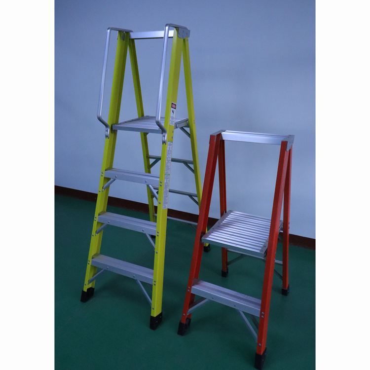 slim small folding household 2 step frp step ladders with work platform