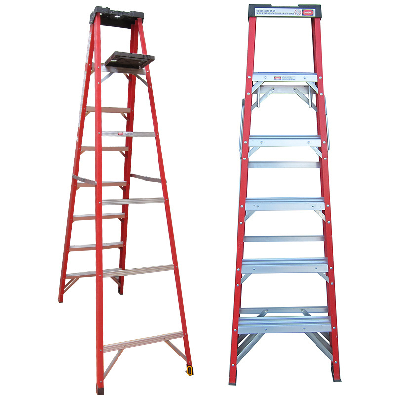 2 3 4 5 6 7 8 9 10 11 12 steps a shape folding electrician insulated fiberglass electric step ladder for home used