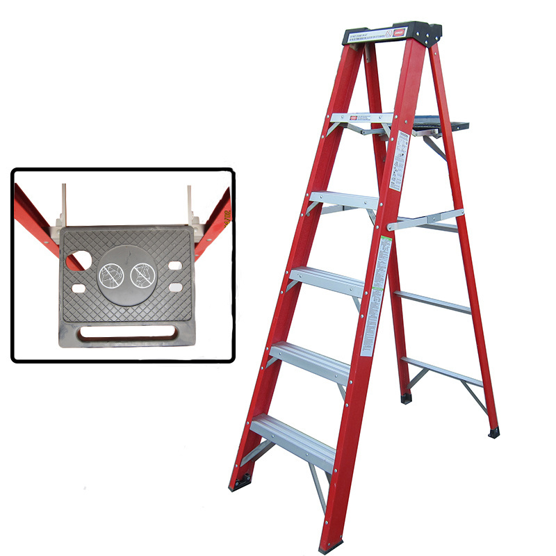 Chinese good quality aldi ladder 5 foot with plastic platform