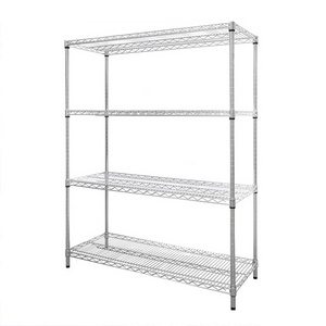 Multi Layer Commercial Chrome Wire Shelving Wire Mesh Metal Rack Shelving