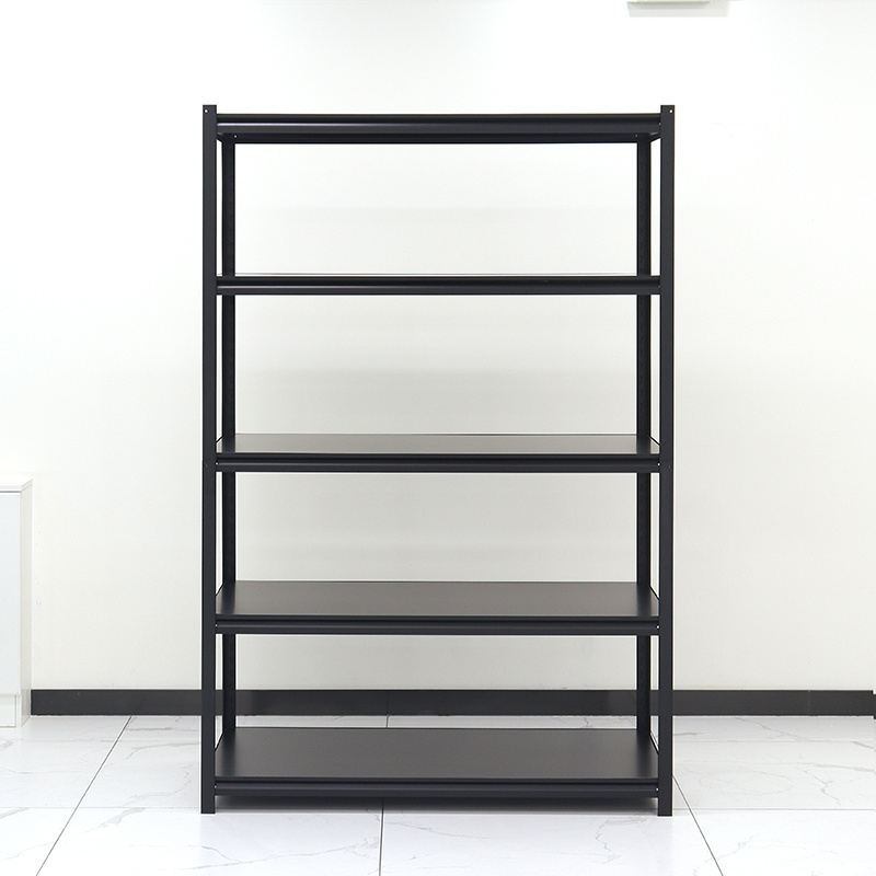 Heavy duty metal boltless adjustable shelving units rack large steel boltless concealed holes racking shelves black