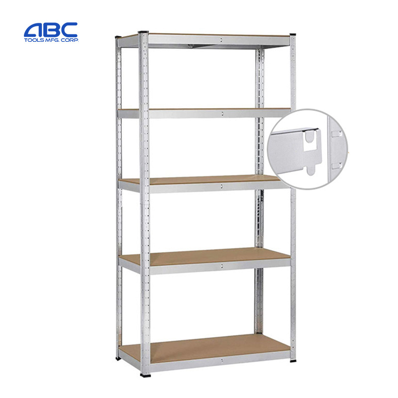 Wholesale easy to assemble 5layers boltless racking shelves galvanized steel stacking storage shelf racks for garage