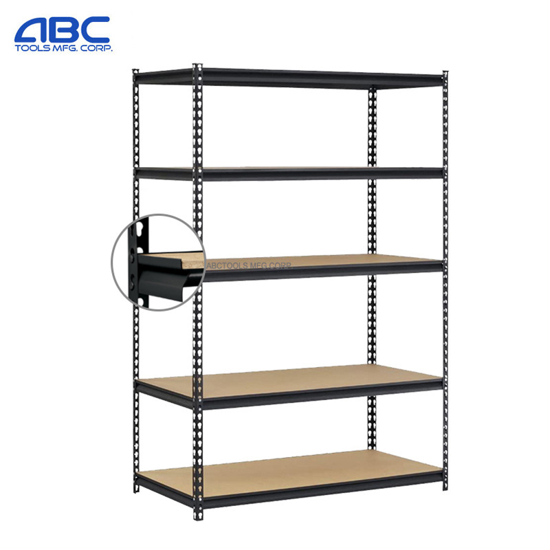 Heavy duty z beam galvanized steel new boltless shelving 40x120x200 square storage boltless rack shelves for home use