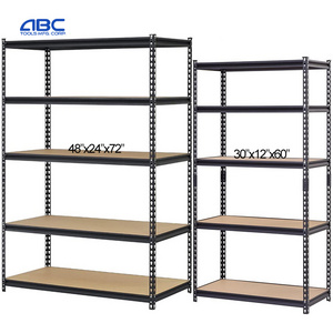 Heavy Duty 5 layer Adjustable Boltless Storage Rack Rivet Shelving Steel Shelves