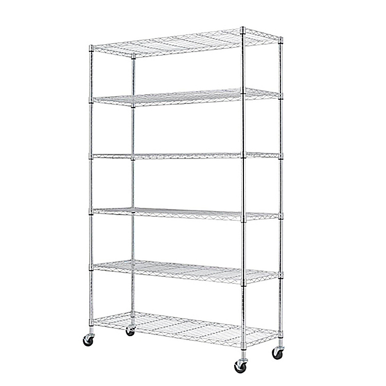 Multi Layer Commercial Chrome Wire Shelving Wire Mesh Metal Rack Shelving