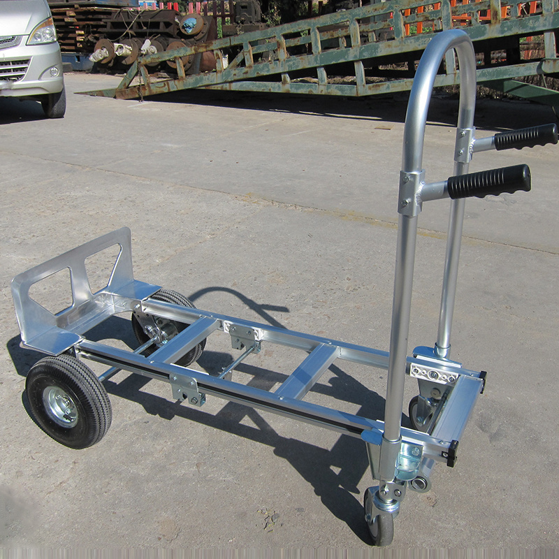 Aluminum folding shopping trolley hand cart with large wheels