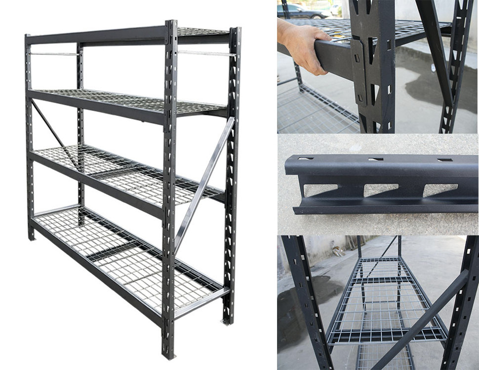 Heavy Duty Rivet Lock Span Shelving Boltless Storage Custom Shelves Warehouse Racking