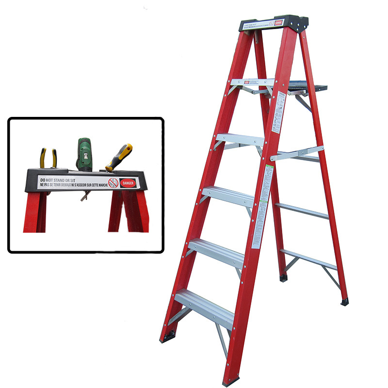 Chinese good quality aldi ladder 5 foot with plastic platform