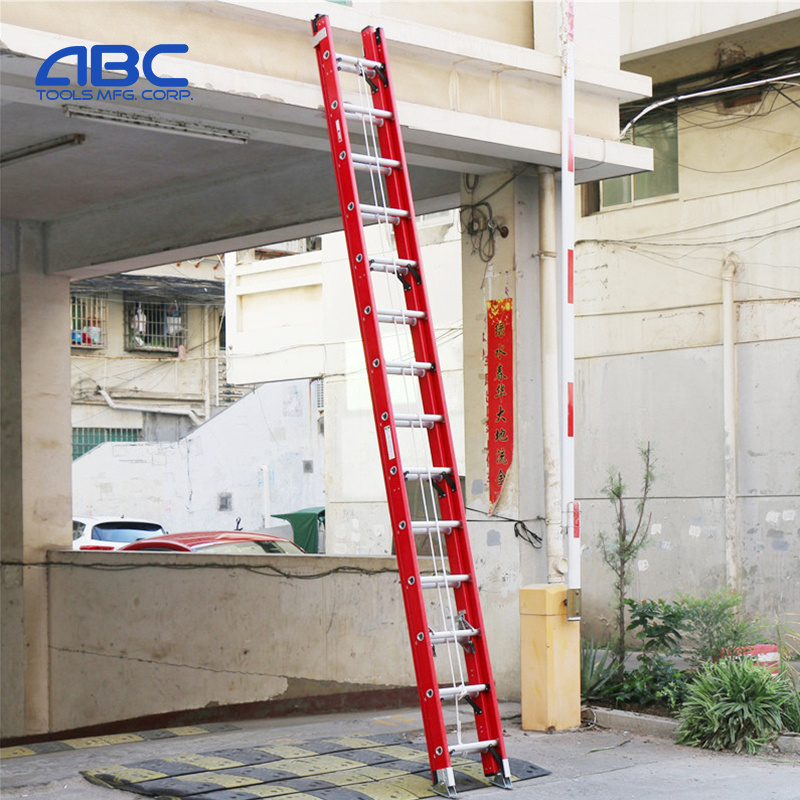 2 - 24 aluminum step fiber glass step extension ladder with extension fiberglass