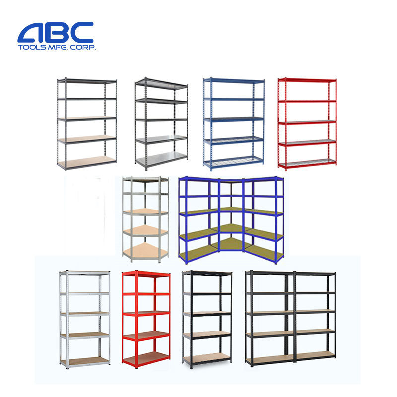 Wholesale easy to assemble 5layers boltless racking shelves galvanized steel stacking storage shelf racks for garage