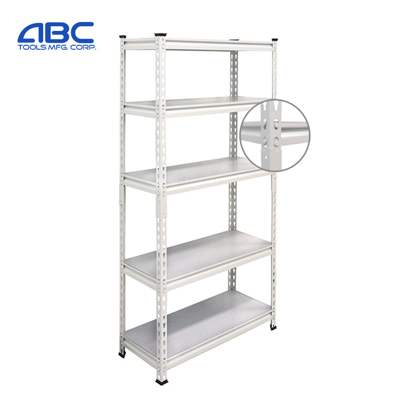 Heavy duty metal steel rivet boltless shelving boltless storage rack with middle cross bar wire shelves