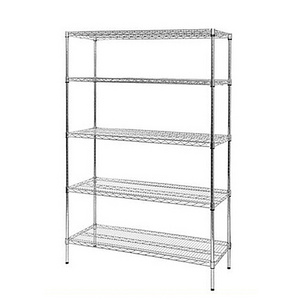 Good Price Wholesale 18 x 48 x 72 Inch 5 Tier Garage Metal Chrome Wire Shelving Rack