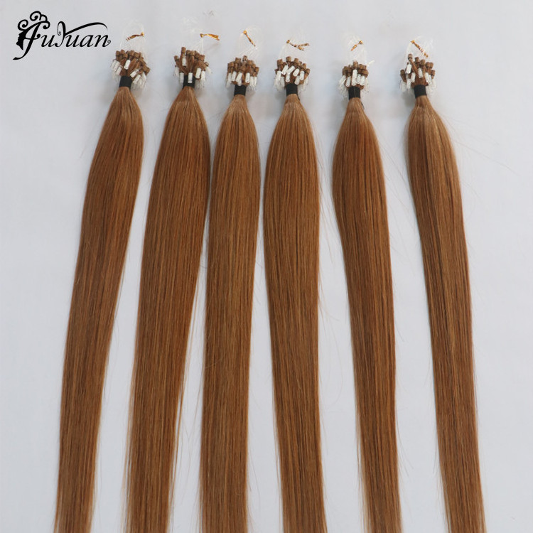 Factory Best Quality Double Drawn 100% Human Remy Hair Beads Nano Cooper Micro Loop Ring Hair Extensions