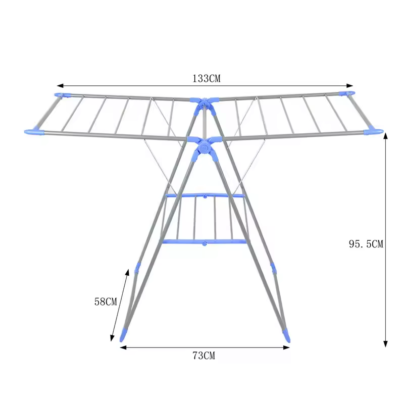 Thickened Collapsible Laundry Hanger Vertical Movable Clothes Drying Rack Outdoor Showroom Clothes Hanger Stand