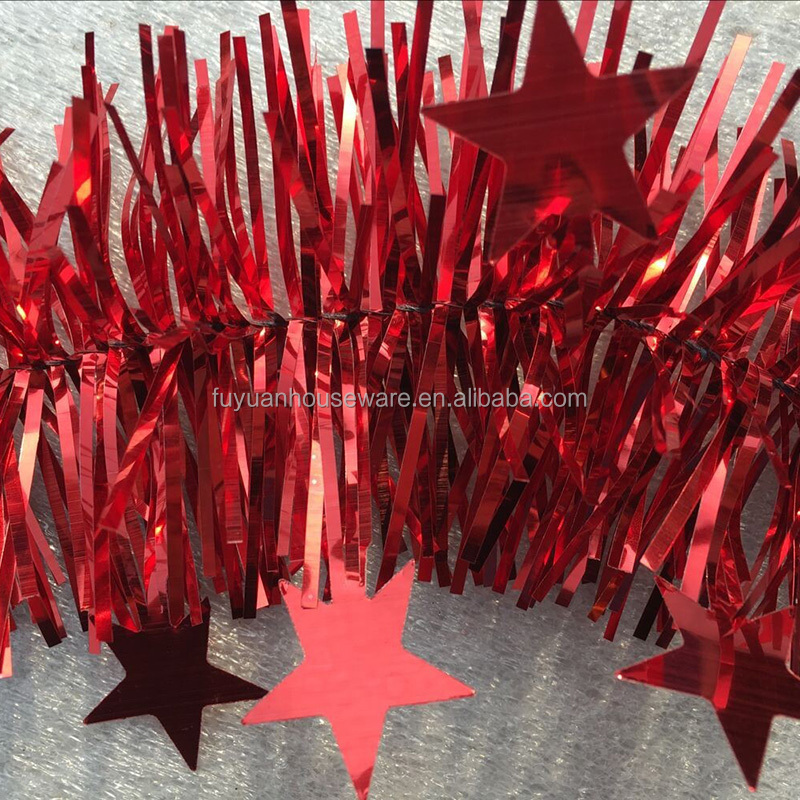 Wholesale New Decoration Bell Pull Flower Decorations Garland Wedding Tinsel Party Red Christmas Tinsel