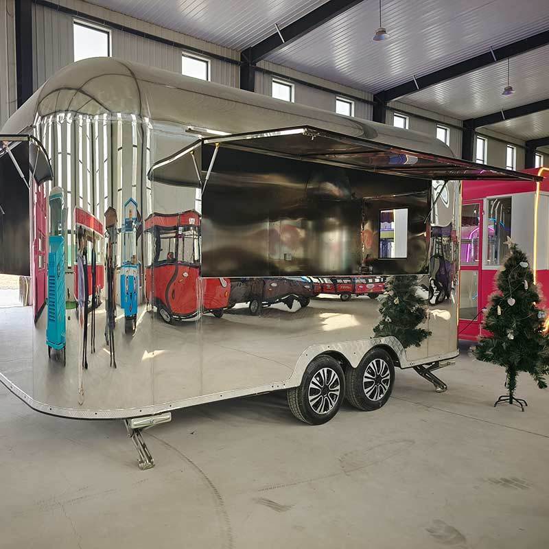 Best Seller Fast Food Truck Mobile Food Cart Hot Dog/Ice Cream Trailer With Sun Umbrella For Sale