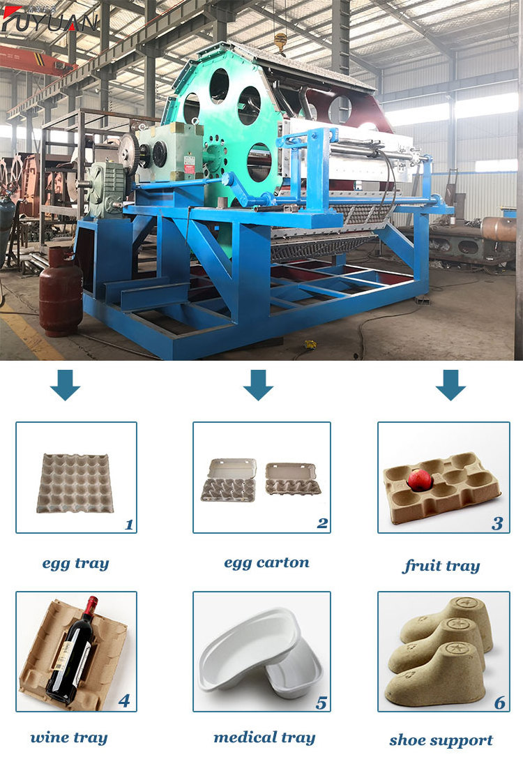 Full automatic egg tray machines for making egg trays with dryer for manufactures