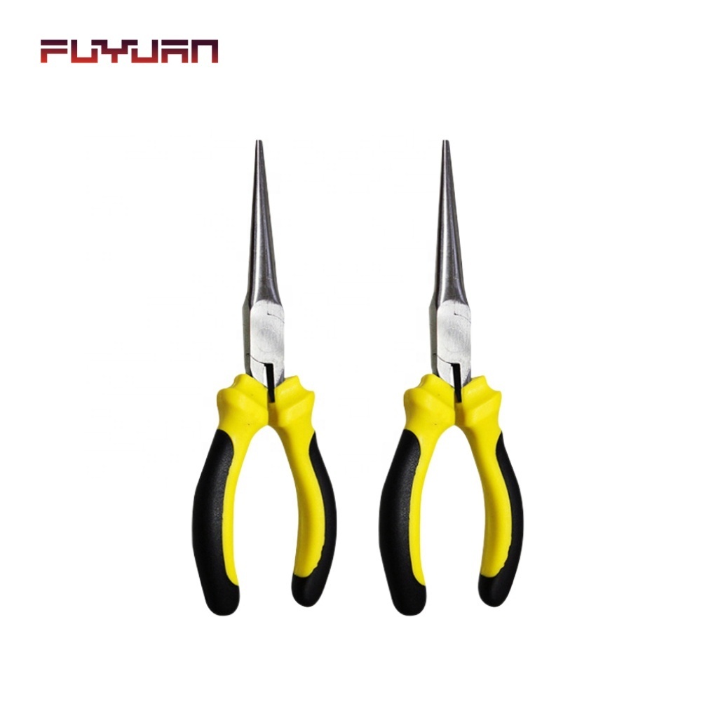 FLYJAN Extended Long Nose Pliers American Type  6inch 7inch 8inch Double-spring Nipper Pliers Sharp-nose Pliers