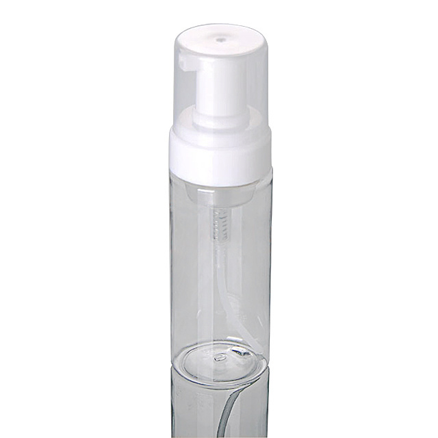 Fuyun 150ml cosmetic clear pet plastic pump foam spray bottle for face cleanser