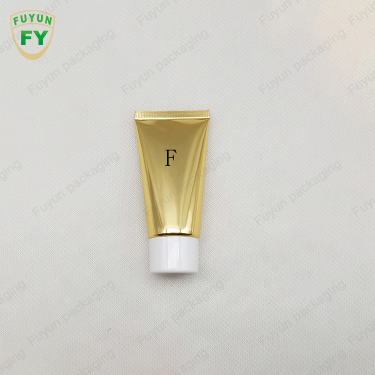 Fuyun Refillable Gold Aluminum Plastic 30g Face Cream Eye Squeeze Composite Tube Empty Hand Cream Tube Cosmetic Packaging Tubes