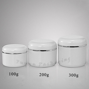 Double Wall PP jars Face Hand Hair Skin Care Lotions Dome Lip Scrub Plastic Cream Jar Cosmetic Container