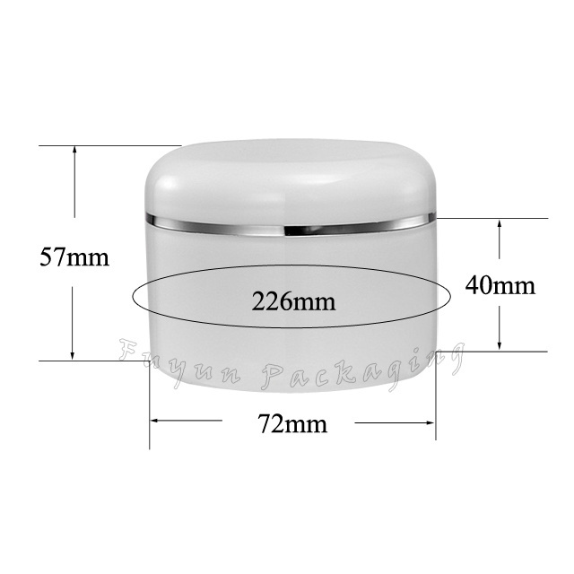 Double Wall PP jars Face Hand Hair Skin Care Lotions Dome Lip Scrub Plastic Cream Jar Cosmetic Container