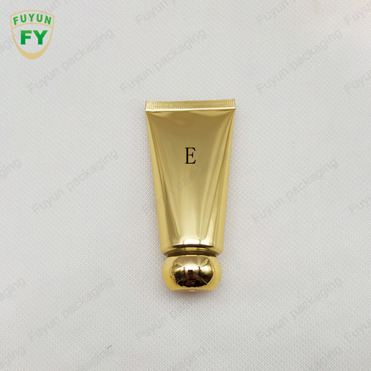 Fuyun Refillable Gold Aluminum Plastic 30g Face Cream Eye Squeeze Composite Tube Empty Hand Cream Tube Cosmetic Packaging Tubes