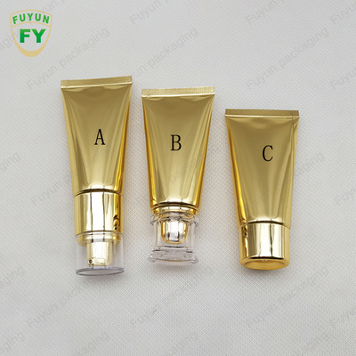 Fuyun Refillable Gold Aluminum Plastic 30g Face Cream Eye Squeeze Composite Tube Empty Hand Cream Tube Cosmetic Packaging Tubes