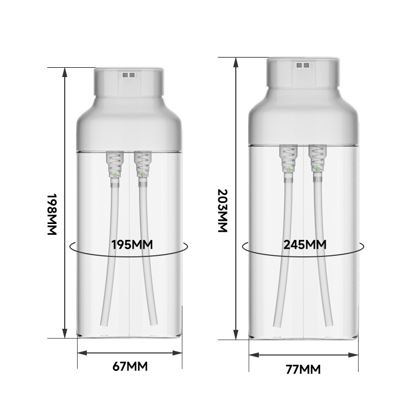 Fuyun Wholesale New 200ml 500ml Empty Double Tube Dual Chamber 2 in 1 Lotion Pump Bottle Plastic Cosmetic Shampoo pump Bottle