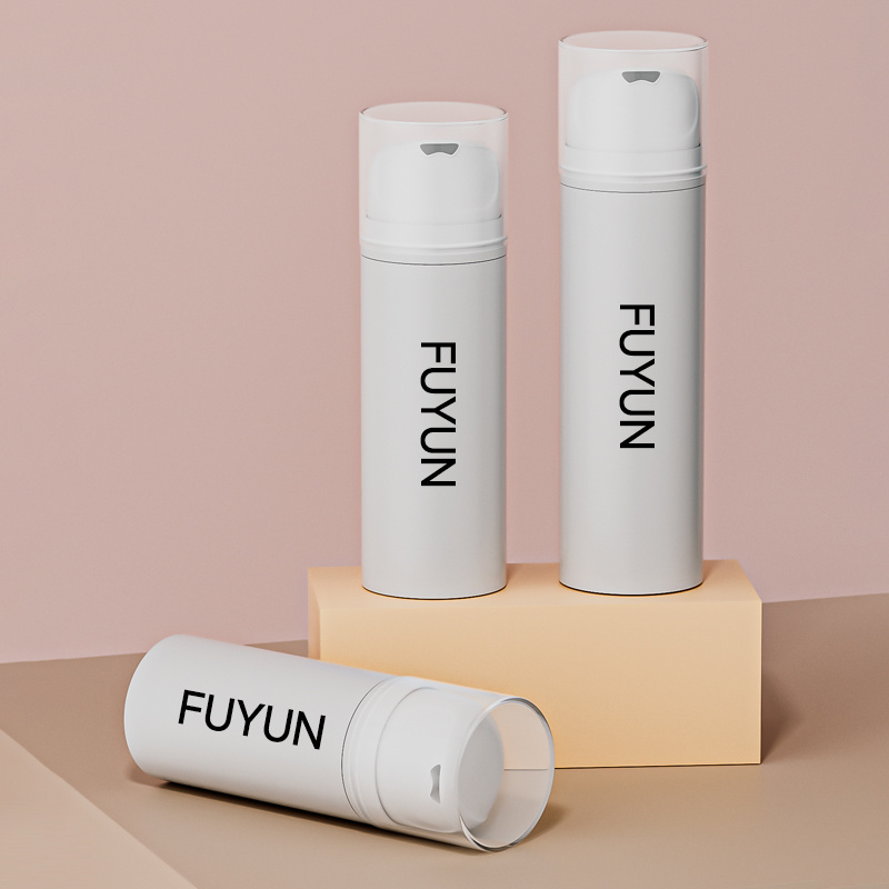 Fuyun Custom Foam Dispenser Bottle 100ml 120ml 150ml PET Face Cleanser Liquid Foaming Mousse Pump Bottle White Foam Bottle