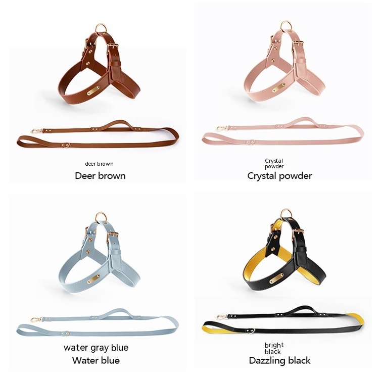 Manufacturer Custom Logo Premium Wholesale Waterproof Luxury Dog Harness Leather Dog Harness