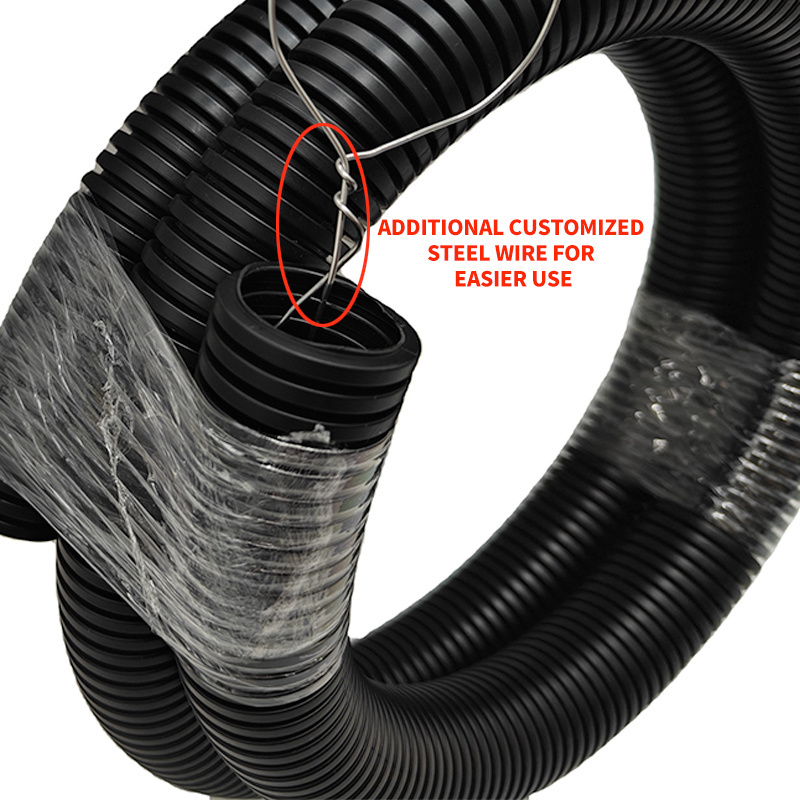 flame retardant insulation corrugated pipe tubing flexible hose tube pipe no split 1/4'' inch electrical flexible conduit