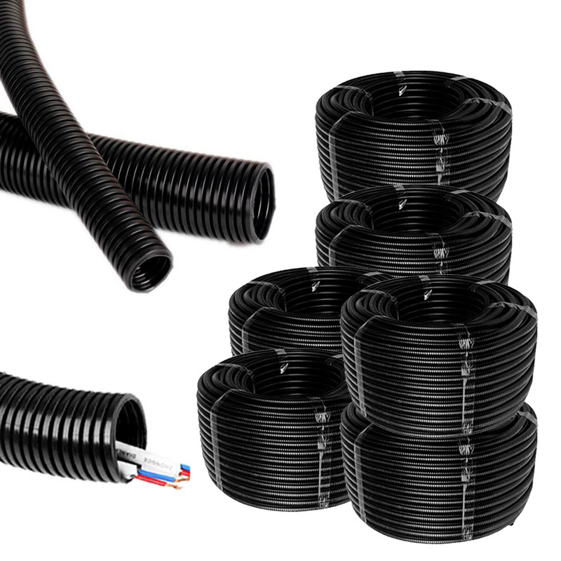 FYX-PK-25B Solar Electrical Corrugated Conduit Wire Hose Electric Wire Harness Hose Tube Flexible for New Energy Vehicles Black