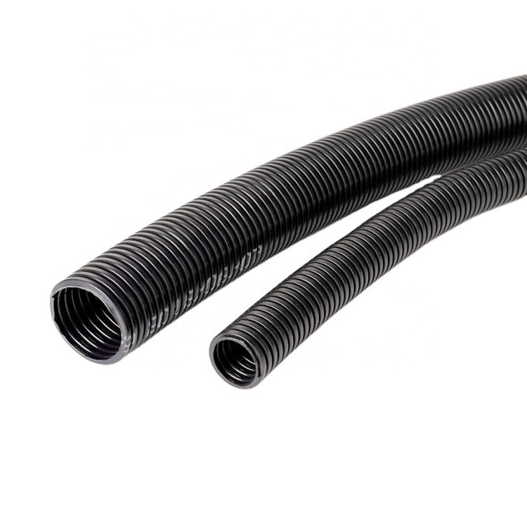 can be cut polypropylene PP flame retardant splitting corrugated pipe AD18.5 black threaded hose