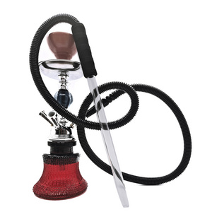 Portable shisha pipe 1.5m/1.8m glass handle hookah  pipe Disposable hose hookah wholesale disposable hookah hose