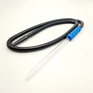 wholesale Transparent glass handle  hookah hose  Portable hookah hose disposable chicha hose