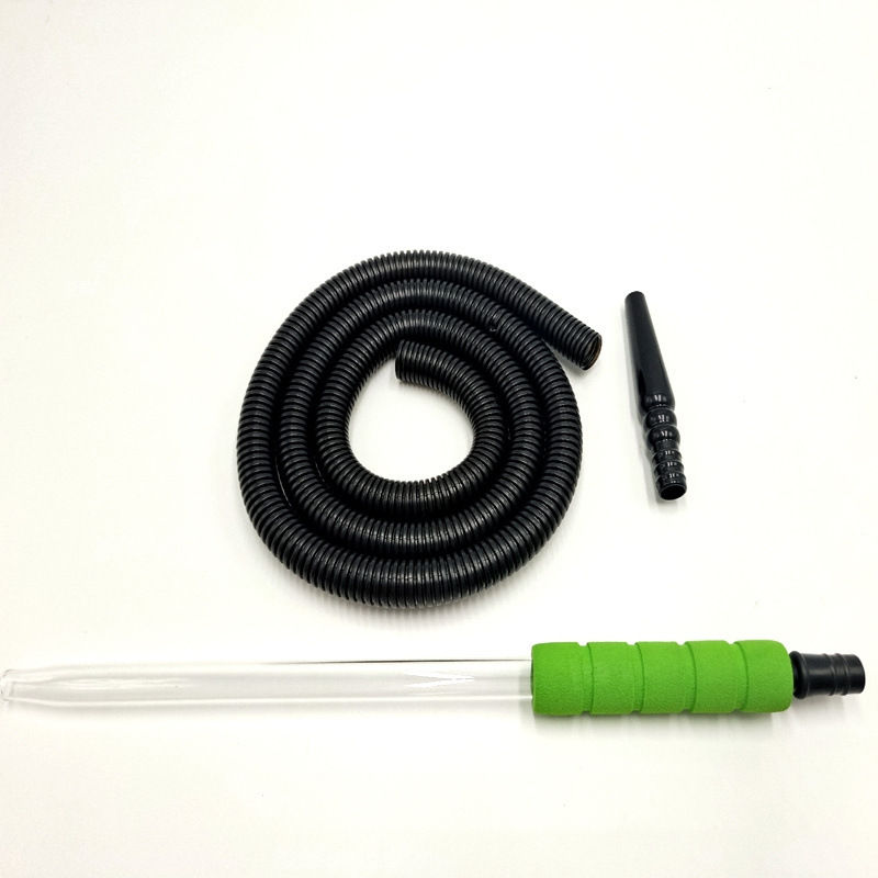 wholesale Transparent glass handle  hookah hose  Portable hookah hose disposable chicha hose