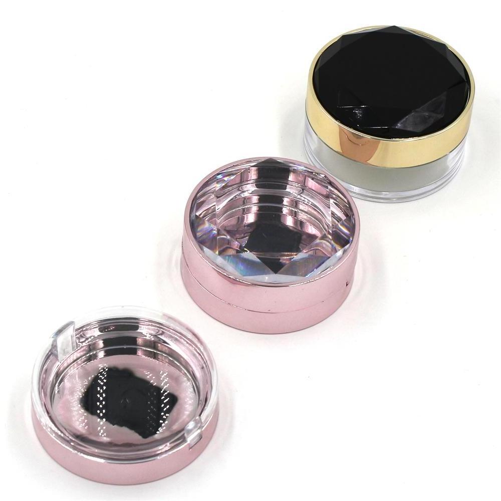 Round Empty Single Well Plastic ABS for  Eye shadow Compact Powder Case Empty Box for Makeup Packaging