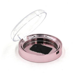 Round Empty Single Well Plastic ABS for  Eye shadow Compact Powder Case Empty Box for Makeup Packaging