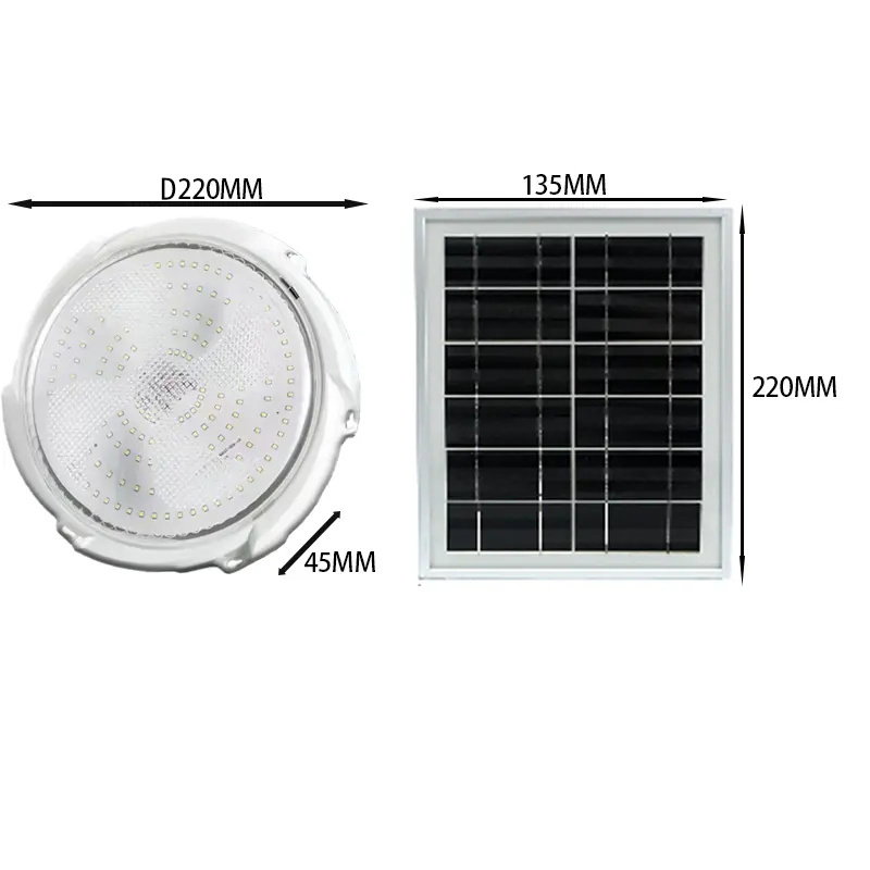 Factory Direct Indoor Solar Ceiling Light Remote Control LED Solar Ceiling Lamp For Home