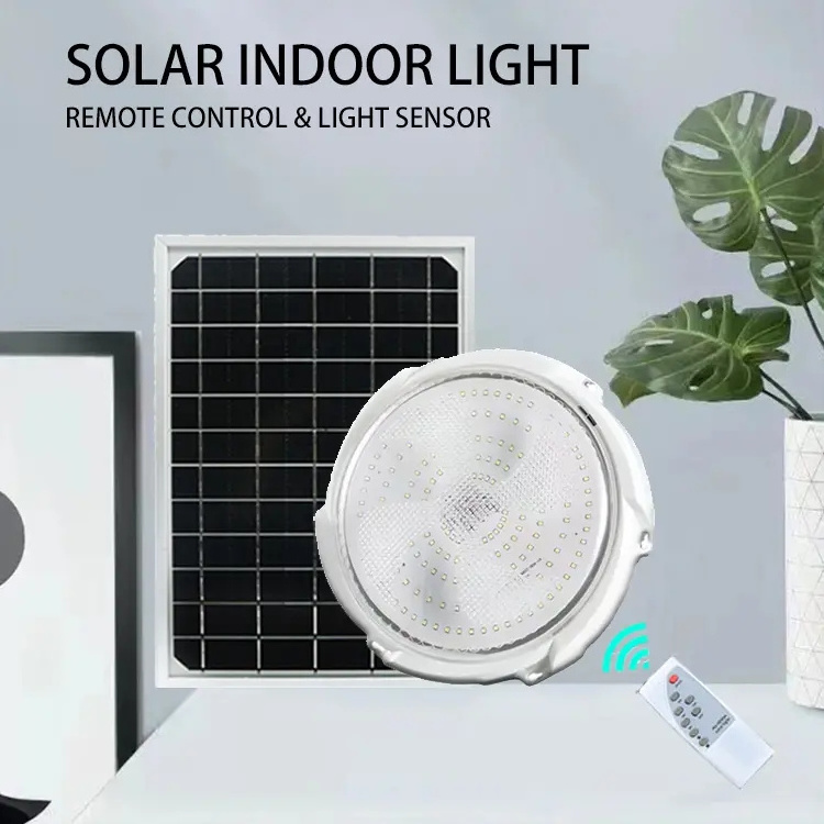 Factory Direct Indoor Solar Ceiling Light Remote Control LED Solar Ceiling Lamp For Home