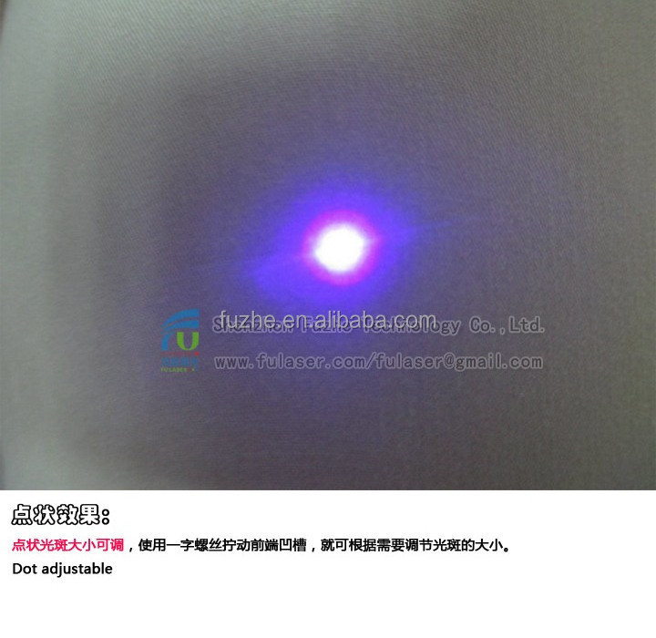 FU405ADX-GD16 395-415nm <1mW 16*70mm adjust and fixed focus 3V laser dot blue purple laser light projector lamp diode module