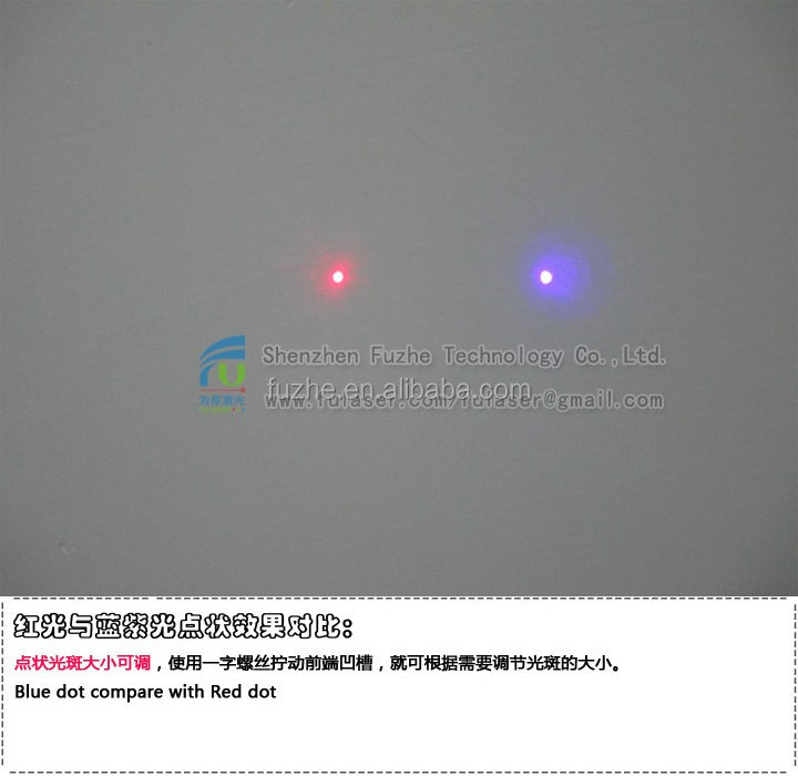 FU405ADX-GD16 395-415nm <1mW 16*70mm adjust and fixed focus 3V laser dot blue purple laser light projector lamp diode module