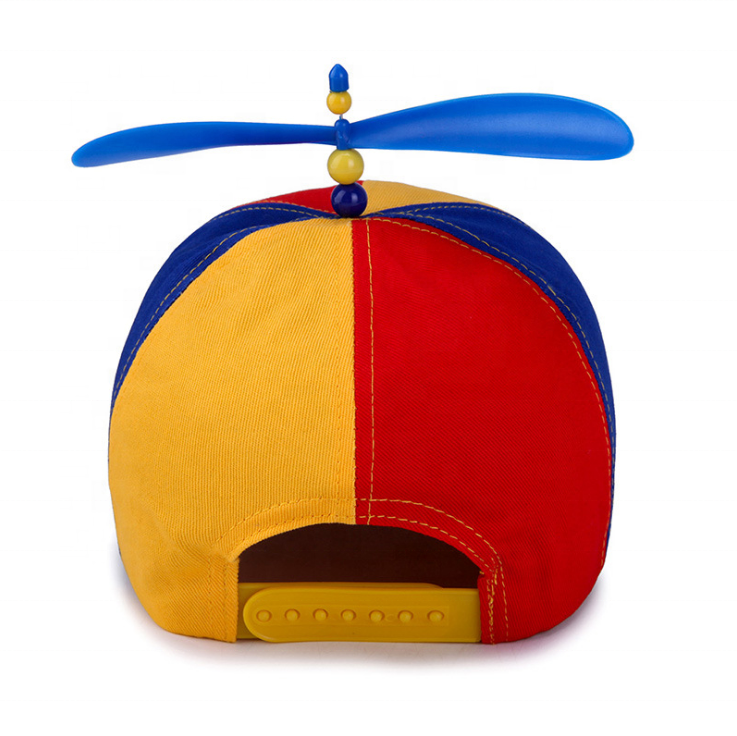 New baseball cap with propeller manufacturing custom hat small airplane red yellow blue baseball cap INS hat