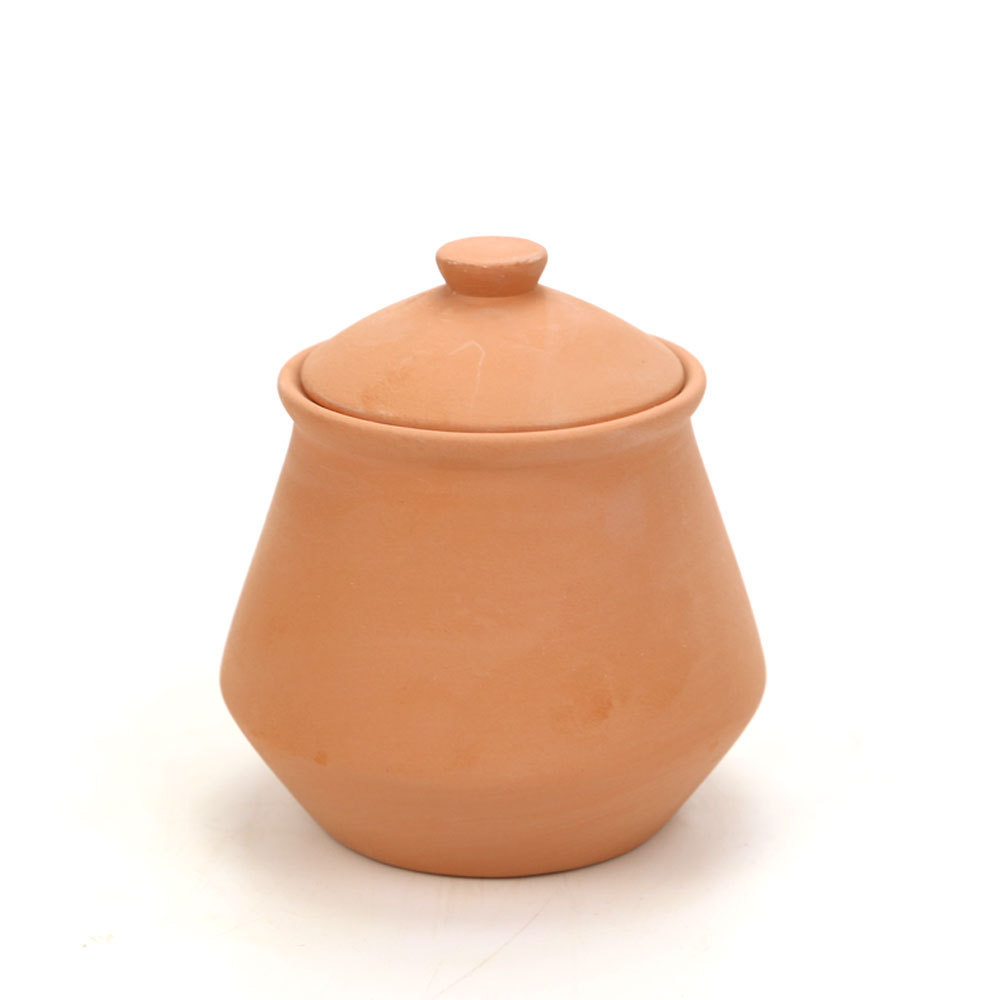 Natrual  terracotta clay yogurt pot with lid