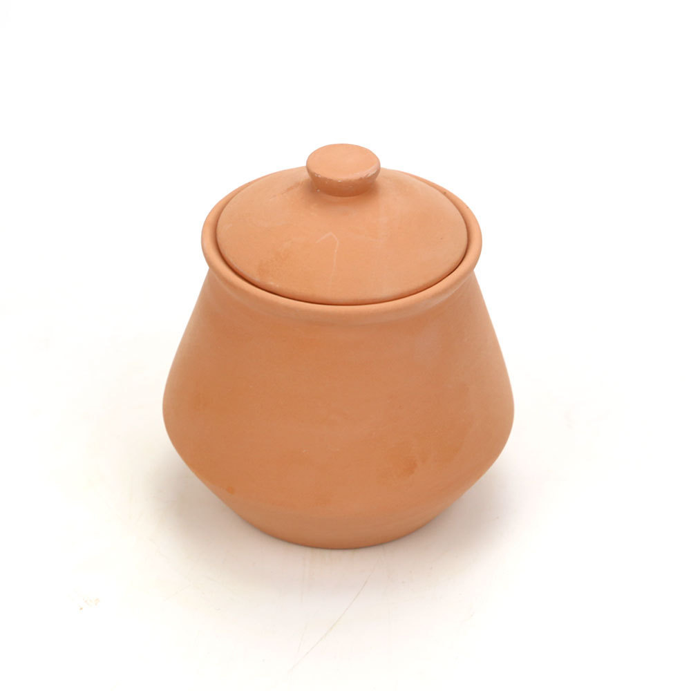 Natrual  terracotta clay yogurt pot with lid